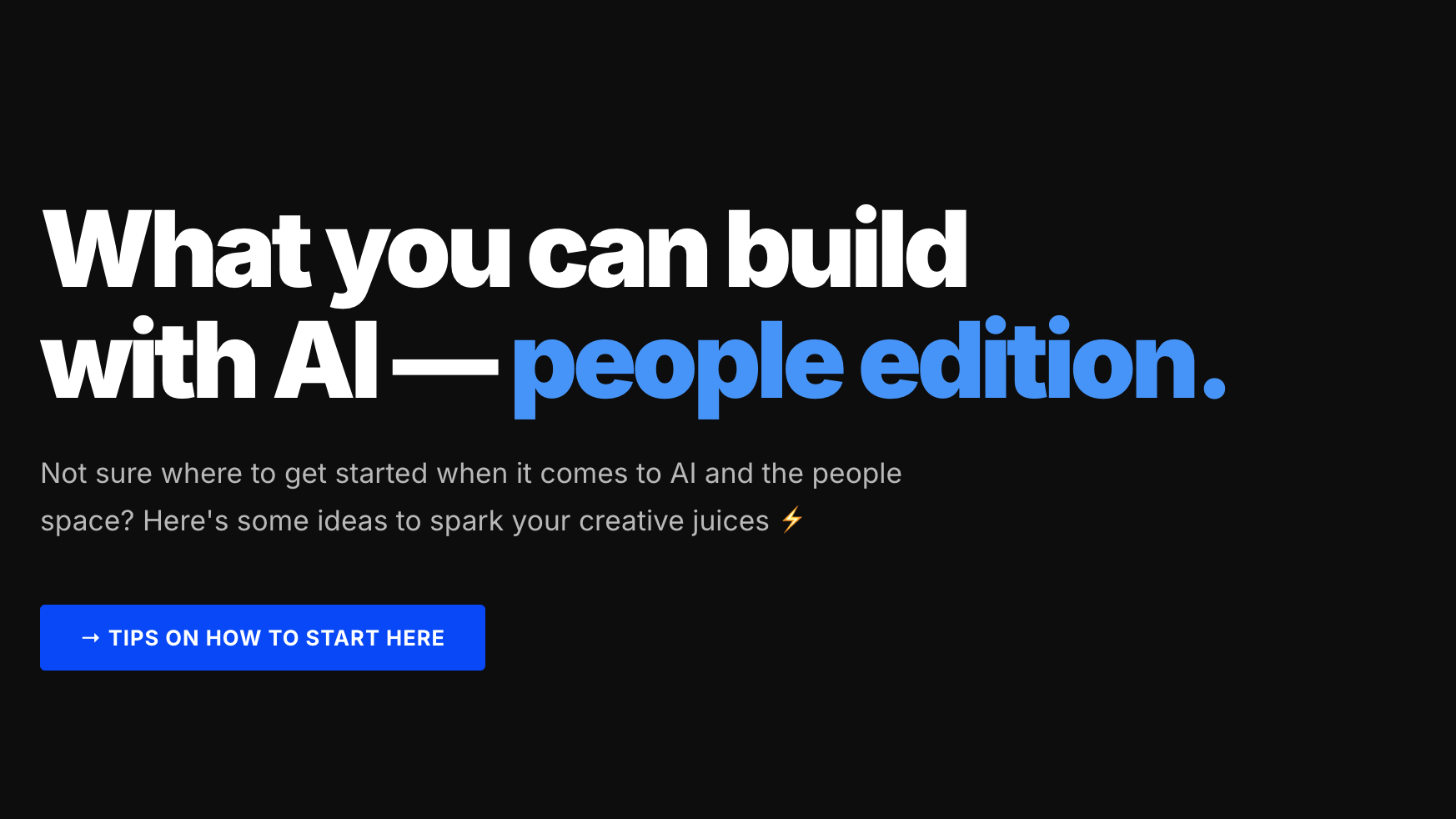 AI for HR Leaders — What you can build with AI — People Edition